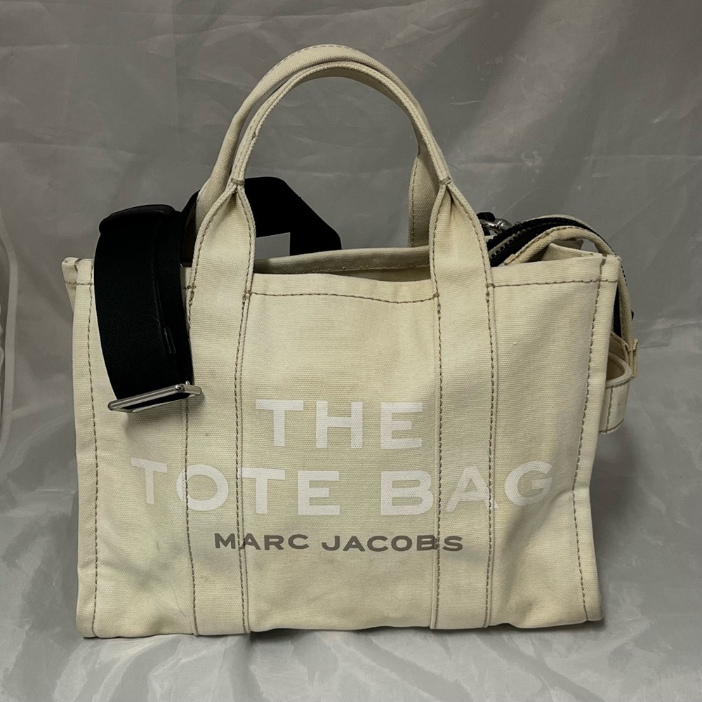 Marc Jacobs The Tote Bag Canvas Medium Beige - Picture 3 of 15